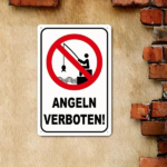 CIFbuy 1pc Metal Sign No Fishing Allowed, 8x12 Inch Outdoor Wall Art, 2D Flat Decorative Plaque For Garden Patio, Unframed Hanging Deco TikTok, TikTok, ecorative Plaque For Garden Patio Self-pickup Logiopics - Image 2