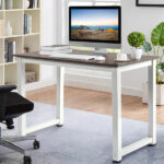110cm Decent High Strength Wooden Computer Desk Gray - Image 11