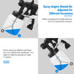 800ML Paint Spray Painter 650W Paint Sprayer Machine 800ML/Min Output HVLP Oil Primer Water Sprayer w/ 3 Spraying Patterns Motor Strap Detachable Container - Image 4
