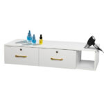 Same code 39231790 15mm E0 particleboard linen two draw three holes with lock salon cabinet white - Image 8