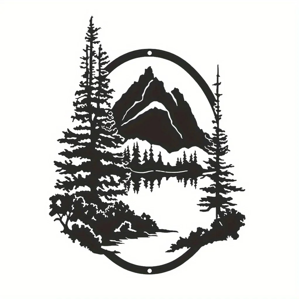 CIFbuy Vintage Tree of Life iron Wall Art for Outdoor and Indoor Large Forest Landscape Mural Modern Garden Patio Decor (TikTok, temu pick-up service)