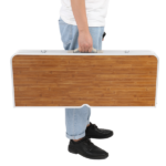 Same Code 44641025 136*85.5*67cm 50kg Aluminum Alloy Table And Chair One Piece Camping One Piece Table And Chair Wood Grain Color - Image 15