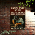 CIFbuy Vintage German Slogan Iron Metal Wall Art, Retro" Industrial Humorous Welding Sign, 2D Flat Metal Plaque 7.87x11.81in, 2D Flat Metal Plaque 7.87x11.81in, Funny Gara Art, ReikTok, Art, ReikTok, t Self-pickup Logiopics - Image 3