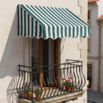 4' Window Door Awning Sun Shade Canopy Outdoor Patio Cover, Green & White Stripes - Image 15
