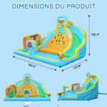 Inflatable castle for children with inflator 450W, slide, jump area, climbing wall, 395 x 350 x 260 cm - Image 16
