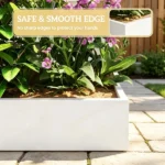White 43" x 16" x 70" Galvanized Planter Box – Raised Garden Bed with Trellis for Vines & Climbing Veggies(Only one garden bed) - Image 4
