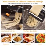 Pasta Maker Machine, 180 Roller Pasta Maker, 9 Adjustable Thickness Settings 2-in-1 Noodles Maker with Rollers and Cutter, Perfect for Spaghetti, Fettuccini, Lasagna or Dumpling Skin Silver - Image 10