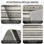 Three-piece kitchen rug set, non-slip and washable, abstract pattern kitchen hallway rug, soft and comfortable, suitable for sinks, floors, entrances, hallways and bathrooms. - Image 6