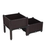 2Pcs Free Splicing Injection Planting Box Brown - Image 33