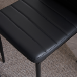 4pcs Elegant Assembled Stripping Texture High Backrest Dining Chairs Black Replace encoding 13028198-18410366 - Image 22
