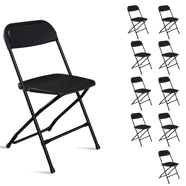 Replace 50297272 10pcs Injection Molding Classic Garden Plastic Folding Chair Black