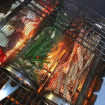 2 extra large outdoor barbecue rolling barbecue baskets Bbq mesh stainless steel large round mesh rotating barbecue tube cages vegetables vegetables vegetables fish meat food picnic cooking accessories, gifts - Image 8