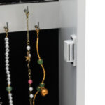 Simple PVC Wood Grain Coating Photo Storage Damp-proof Jewelry Mirror Cabinet White - Image 19