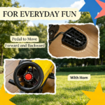 Yellow Kids Pedal Go Kart Tractor – Ride on Toy with Shovel & Rake for Outdoor Construction Play - Image 5