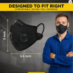 Reusable Half Face Cover Mask w/ Filter Cycling Outdoor Sport Face Mask Black(US Logistics only For USPS.TK/TMEU only For self-pickup) - Image 8