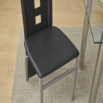 4pcs long backrest square hollow decoration PU leather dining chair round tube black cushion electroplating chair leg N201 Replace encoding13029118 - Image 19