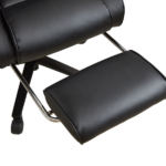 Office Chair with Foot Rest and Waist Lumber Support, Ergonomic Gaming Chair with Adjustable Height Headrest, High-Back Leather Reclining Chair for Home, Black - Image 15
