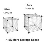 16-Cube Organizer Cube Storage Storage Shelves Wire Cube Storage Origami Shelves Metal Grid Multifunction Shelving Unit Modular Cubbies Organizer Bookcase - Image 7