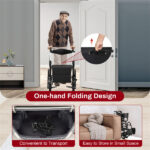 Practical Folding Rolling Walker Transport Wheelchair - Image 8