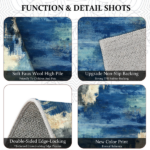 Washable kitchen floor mat set (3 pieces), non-slip long strip floor mat set, kitchen long strip floor mat, hallway/laundry room decorative carpet. - Image 8