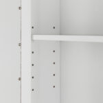 3-tier Single Door Mirror Indoor Bathroom Wall Mounted Cabinet Shelf White - Image 16