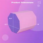 Octagon Tumbling Mat, Gymnastics Training Mat for Backbends Somersaults, Pink & Purple Artificial Leather Foam Mat - Image 3