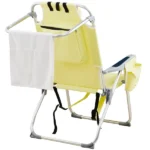 Same Code 28018871 63*70*99cm Heightened Oxford Cloth Silver White Aluminum Tube Bearing 100kg Beach Chair Yellow - Image 8