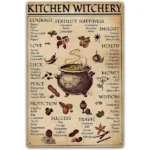CIFbuy Vintage Witch Tin Sign Kitchen Witchery Poster Retro Metal Wall Decor 8x12 Inches (TikTok, temu pick-up service)