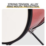 14"x10" 3-Pieces Junior Kids Drum Set Kit Pedal Drum Stick Wrench Drum Stool Red - Image 8