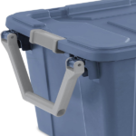 40 Gallon Durable Plastic Storage Tote with Latching Lid and Pull Handle, Blue, 2 Pack (Shipment from Walmart) - Image 2
