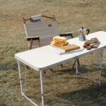 180 x 60 x 70cm Aluminum Alloy Folding Table White - Image 3