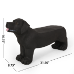 MGO DOG BENCH, Outdoor Bench, Matte Black + Black, No Assembly Required - Image 9
