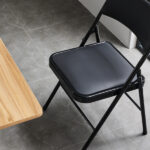 Same Code 33457557 4pcs Elegant Foldable Iron & PVC Chairs for Convention & Exhibition Black - Image 60