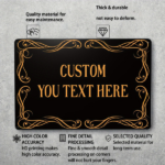 CIFbuy Custom Outdoor Metal Sign Black Lace Design Traffic Safety Warning Sign 8x12 Inches(TikTok, temu pick-up service) - Image 5