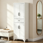 67" White 4-Door Kitchen Pantry – with Drawer and Adjustable Shelves, Large-Capacity Storage Cabinet - Image 5