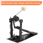 Wool Felt Hammer Double Drum Pedal Professional Double Bass Drum Pedal Black - Image 12