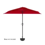 9ft Half Umbrella for Balcony, Porch, or Deck, Red (Shipment from Walmart) - Image 3