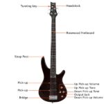 [Do Not Sell on Amazon] GIB Electric 5 String Bass Guitar Full Size Bag Strap Pick Connector Wrench Tool Earth Brown - Image 17