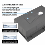 Waterfall Kitchen Sink, Stainless Steel Single Bowl in Black, Multifunctional Workstation with Flying-rain Faucet and Cutting Board, 33x22″ Stainless Steel Single Bowl Sink[Unable ship on weekends, TK/TEMU only for pickup, only TX10643 warehouse supports GOFO] - Image 7