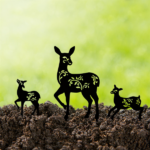 CIFbuy Vintage 3 Pack Black Metal Deer Garden Stakes Outdoor Lawn Decor Patio Yard Art Landscape Accents Housewarming Gift (TikTok, temu pick-up service) - Image 3