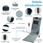 Vibration Massage Mat (Full Body) + Neck Kneading Massager - 20 Nodes, 3 Massage Modes/Speeds, 9 Vibration Settings, 3-Level Lumbar Heat, Inflatable Waist Pillow - Perfect Gift for Family - Image 10