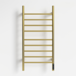Brushed Gold Heated Towel Rack for Bathroom,Wall Mounted with Intelligent Touch Screen Timer, 9-Bar Towel Warmer, 304 Stainless Steel Polished, Plug-in/Hard-Wired[Unable ship on weekends, TK/TEMU only for pickup, only TX10643 warehouse supports GOFO] - Image 5