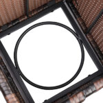 Replace 95812680 40*40*57cm Iron Frame Gas Bottle Storage Rattan Side Table Brown Gradient - Image 9