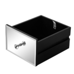 3-Drawer Mirrored Bedside Table MDF Cabinet with Mirrored Drawers Silver - Image 13
