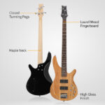 Do Not Sell on Amazon 44 Inch GIB 4 String H-H Pickup Laurel Wood Fingerboard Electric Bass Guitar with Bag and other Accessories Burlywood - Image 5
