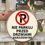 CIFbuy 1pc 8x8 Inch No Parking Sign, Vintage French Aluminum Plaque, No Parking In Front Of Garage Door Metal Sign, Decorative Wall Art TikTok, TikTok, king Self-pickup Logiopics - Image 6