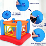 3-in-1 Inflatable Bounce House, Thick PVC Kids Jumping Castle with Visible Wall, Indoor Outdoor Blow Up Play House Gift for Children Age 3+ - Image 8