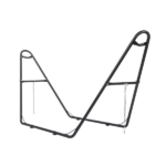 Double-Barrel Hammock Stand Only, Heavy Duty Iron Hammock Frame for All Hammocks, Easy Assembly Hammock Hanging Stand for Garden, Courtyard and Balcony, Black