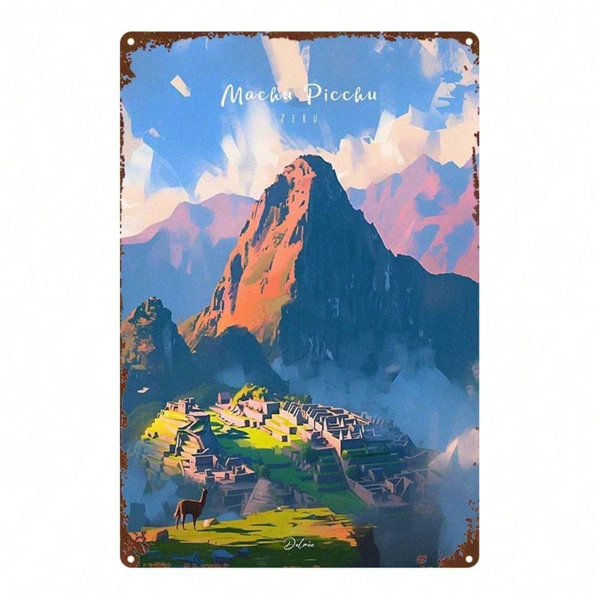 cd98cd46-87ea-4a24-9ff7-5df1b133aef5.png CIFbuy 1pc Machu Picchu Metal Sign 8x12 Inch, Vintage Peruvian Landmark Wall Art, Rustic Iron Decor For Home Office Farm Cafe Bar Garag TikTok, TikTok, t Self-pickup Logiopics - Image 1