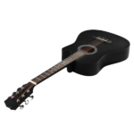 Matte Black 38-inch Acoustic Guitar with Picks, Strings, Capo, Case, Tuner, and Strap - Image 5